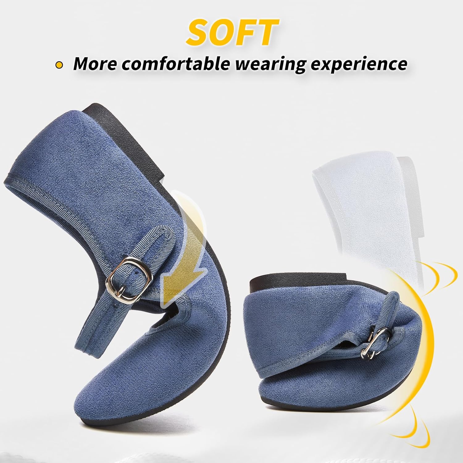 BABUDOG Womens Mary Jane Flats with Strap,Faux Suede Black Flats Shoes,Flats Shoes Women Dressy Comfortable - Image 5